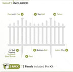 Zippity Madison Picket Fence Panels, White Vinyl DIY No Dig Kit - Image 4