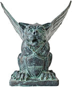 Winged Gargoyle of Naples Bronze Garden Statue - Image 3
