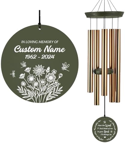 Personalized Sympathy Wind Chime, Wind Chimes for Loss of Loved by ExtrabilyOfficial
