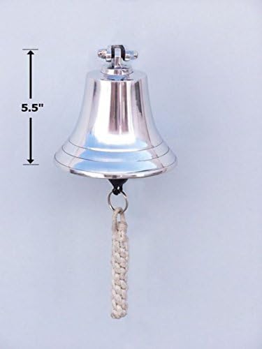 Hampton Nautical BL2021-7C Chrome Hanging Harbor Bell 5” - Nautical Decor - Nautical Home Decoration - Image 5