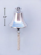 Hampton Nautical BL2021-7C Chrome Hanging Harbor Bell 5” - Nautical Decor - Nautical Home Decoration - Image 5