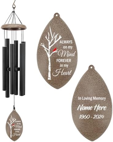 Personalized Memorial Wind Chime, Funeral Wind Chimes Sympathy, Sympathy Mourning Wind Chimes, Customized Wind Chime Gifts for the Loss of A Loved One, Friends and Colleagues by ExtrabilyOfficial