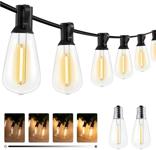 litogo 240FT Dimmable Patio Lights Waterproof, LED Outdoor String Lights with Shatterproof Edison Bulbs, Outside Hanging Light with Timer for Bistro Yard Tent Garden Camp by Litogo