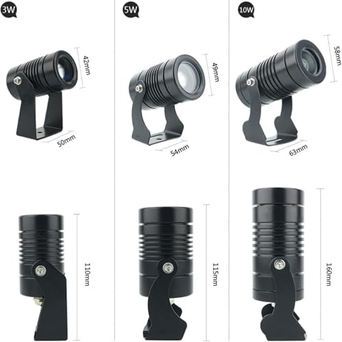 3-10W LED Beam Spotlight - Outdoor Building Exterior Wall Projector Light Narrow Beam Spotlight Remote Illumination Spotlight for Outdoor Building Lighting(Warm White,10w(ac85-265)) - Image 2