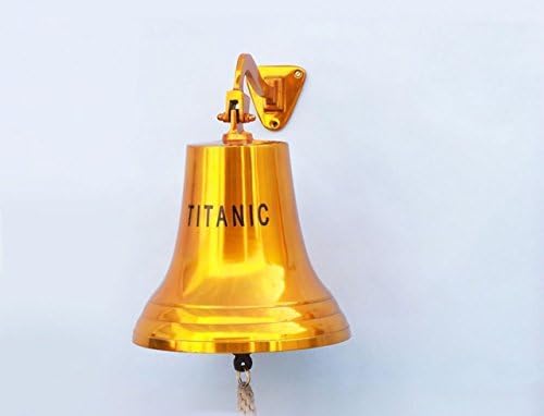 Hampton Nautical BL-2019-13-T Brass Plated Titanic Ship's Bell 18" - Nautical Decor - Nautical Home Decoration - Image 2