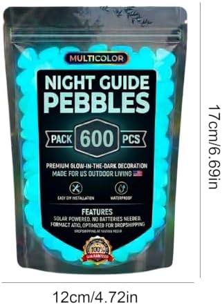600pcs Glow in The Dark Garden Stones Glow in The Dark Pebbles DIY - Image 6
