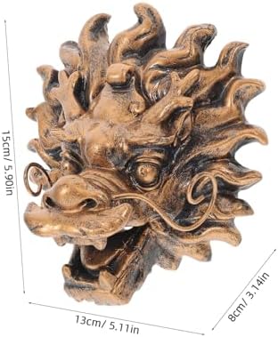 Yardwe Dragon Head Wall Fountain Outdoor Garden Decor Solar Water Fountain Resin Material Easy Install - Image 2