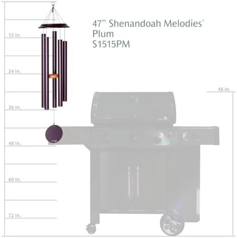 Shenandoah Melodies by Wind River - 47 inch Plum Wind Chime for Patio, Backyard, Garden, and Outdoor décor (Aluminum Chime) Made in the USA - Image 6