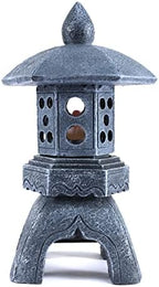 Pagoda Lantern Garden Statue with Solar Lotus Lights, Large Resin Japanese Temple Pagoda Lamp Asian Zen Outdoor Yard Decor for Landscape Patio Porch Lawn Decorations, Christmas Ornament Gift - Image 4