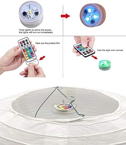 Christmas Led Lights with Remote Battery Operated Color Changing Led Tea Light with Mini Hanging, for Christmas Tree vase Decor(10 Lights+2 remotes) - Image 6