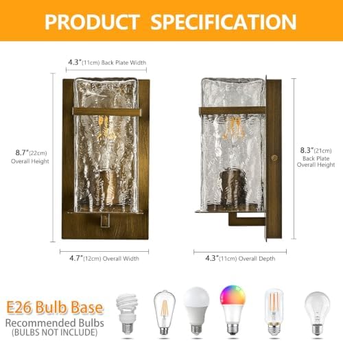 Outdoor Wall Sconce,Vintage Waterproof Exterior Lighting - Image 2