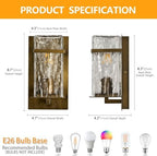 Outdoor Wall Sconce,Vintage Waterproof Exterior Lighting - Image 2