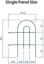 24in(H)×50ft(L) Green Decorative Garden Border Fence Total 35 Panels No Dig Metal Folding Fence Garden Edging Border Fence for Animal Barrier Fencing Flower Bed Yard Patio - Image 2