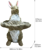 Magnesium Oxide Bunny Statue Holding Decor Hand-Painted Rabbit Sculpture Garden Lawn Ornament - Image 6