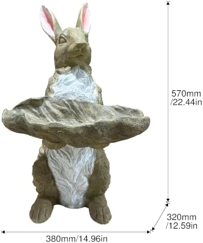 Magnesium Oxide Bunny Statue Hand-Painted Rabbit Sculpture Garden Lawn Ornament - Image 5