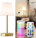 1 pack Cordless Table Lamp Rechargeable, 10000 mAh Portable LED Battery Operated Lamp With Remote Control, 10 Colors Dimmable Touch Desk Light with Timer for Bedside Night Light Outdoor Patio Camping by Vimhou