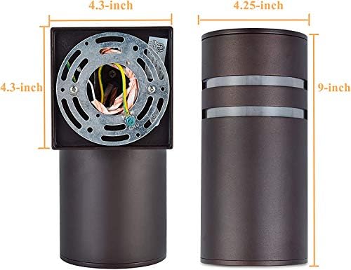 rosykite Brown Outdoor Wall Sconce, Modern Patio Exterior Light Fixture - Image 4