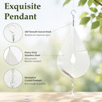 4 PCS 19" 3D Hanging Wind Spinners Water Droplets Stainless Steel Double Sided Hanging Decor for Outdoor and Gardens, Bird Devices Deterrent to Scare Birds Away from Yard Patio Farm - Image 3