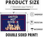 Yard Sign with H-Frame Stakes United Not Divided UV and Weather Resistant Corrugated Plastic Sign 2-Sided Print for Patio Garden Outdoor Indoor Decor 18"X12" - Image 2