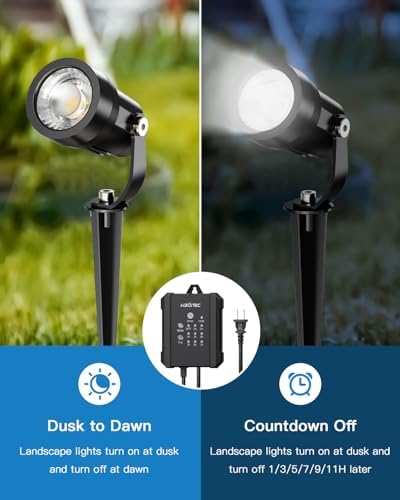 HIBOITEC All-in-One Low Voltage Landscape Lighting Kit, Dusk to Dawn, 8 PCS - Image 3