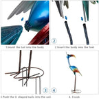 DREAMSOUL Metal Bird Garden Statues 30" Funny Patio Lawn Decor - Image 4
