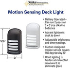 Xodus Battery Operated LED Deck/Stair Light, Motion Sensor, Bronze, 2 Pack - Image 5