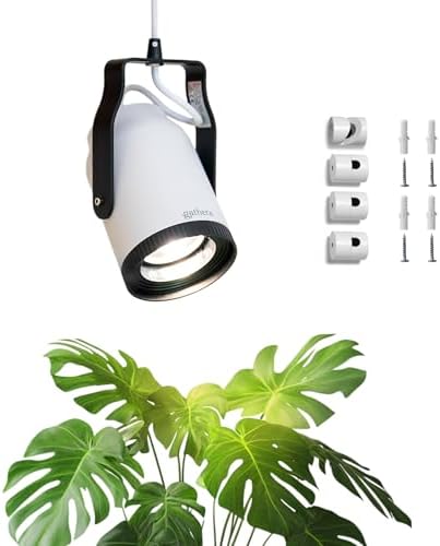 Hanging Grow Light for Plants, LED Full Spectrum Grow Light, Adjustable Beam 15°-50° & 180 Degree Hanging Angle, Aluminum, Plant Growing, Wall/Ceiling Mountable - The Sun Bulb by Unknown