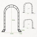 Arch Trellis for Climbing Plants Outdoor,Wedding Arch with Base 94.5"H*55"W - Image 2