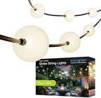 Enbrighten Globe Outdoor String Lights, 44ft, 12 Lights, White Light Only by Enbrighten