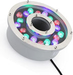 Ring Fountain Lamp - LED Underwater Pond Lights, 12/24V RGB Submersible Light, IP68 Waterproof Middle Hole Pond Lighting,RGB+remote-9w(AC12V) by Unknown