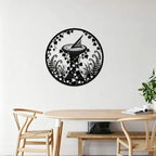 Sundial Garden Ivy Metal Wall Art, Metal Signs, Metal Outdoor Decor, WallArt Decor, Vintage Rustic Style, Elegant Exquisite Wall Decoration, for Living Room, Office, Apartment, College. (Black,20Inch) - Image 2