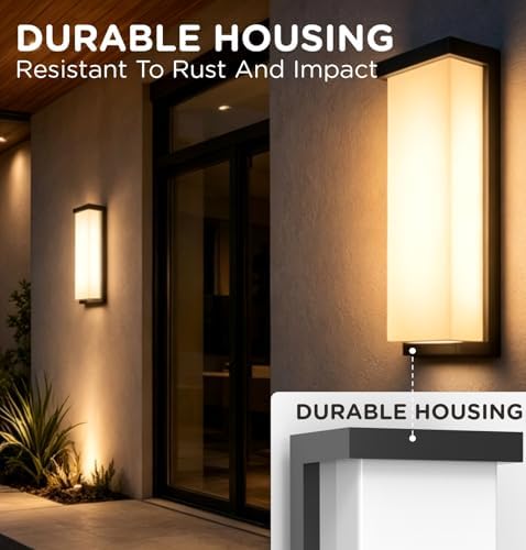 14 Inch Outdoor Wall Light, 2640LM LED Wall Sconce, Hardwired, ETL Listed - Image 5