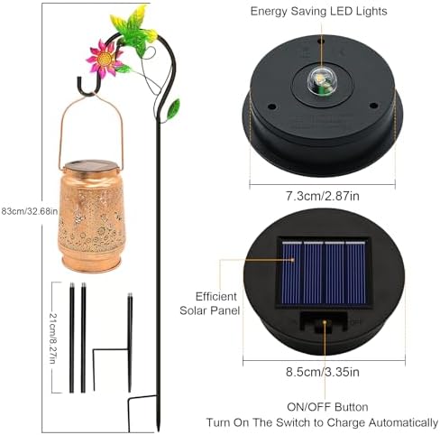 Hummingbird Solar Lanterns Outdoor Waterproof, Birthday Gifts for Women Mom - Image 4