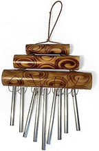 TRIPLE BAMBOO CHIME| Windchimes | Garden Chimes | Bamboo Windchimes | Indoor and Outdoor | Feng Shui | Meditation | Garden Sounds by Thorness