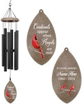 Personalized Sympathy Wind Chimes Deep Tone, 36inch Custom Name Wind Chimes, in Loving Memory of Dad/Mom, Memorial Gifts Wind Chime for Funeral by ExtrabilyOfficial