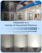EDISHINE PAR38 LED Flood Light Bulbs Outdoor Dimmable 5000K 1800LM 6 Pack - Image 3