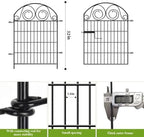 Getlay Tall Garden Fence with Gate, 32 Inch(H) 2 Panels Total Length 4.4 Ft Dog Fencing Outdoor, Decorative Fences for Garden, Dog Digging Fence│Patented - Image 4
