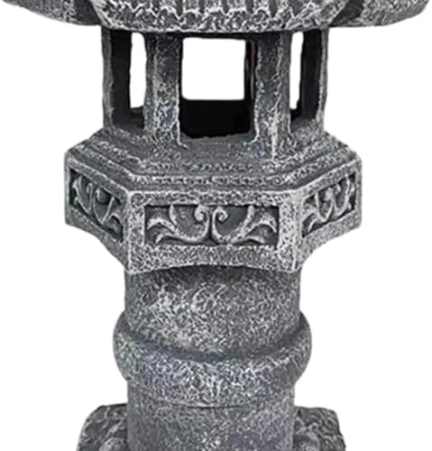 Japanese Zen Resin Pagoda Lantern - Solar-Powered Waterproof Garden Sculptu - Image 7