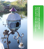 Deck Bird Bath, Metal Bird Bath and Bird Houses, Deck Mounted Bird Bath - Image 4