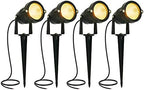 LED Landscape Spotlights Low Voltage 5W 12V 24V Garden Pathway Lights Waterproof IP66 Warm White Walls Trees Flags Outdoor Landscape Lights with Stakes by ACHENGE