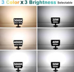 kadision LED Flood Light Outdoor with Photocell, 3000K/4000K/5000K, 4-Pack - Image 2