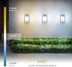 ASD LED Outdoor Sconce Lights, Motion Sensor 3000K 4000K 5000K Black 4 Pack - Image 7