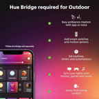 Philips Hue Calla Outdoor Smart Pathway Light White & Color Ambiance LED Walkway Lights - Low Voltage Lighting Requires Bridge and Power Supply Control with App and Voice - Weatherproof (Pack of 6) - Image 3