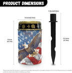 Poceacles Eagle American Flag Pattern Solar Lights Outdoor Waterproof Grave Lights for Cemetery LED Flameless Candle Cemetery Solar Pillar Candles Outdoor Decor, 6 Piece - Image 6