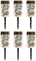 Poceacles Cross Solar Lights Outdoor Waterproof for Grave Decorations Fake LED Flameless Candles Outdoor Solar Lights Solar Lamp for Cemetery Lawn Yard, Sunflower Butterfly Gothic Cross, Pack of 6 by Poceacles