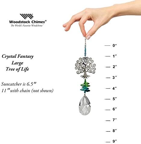 Woodstock Chimes Woodstock Rainbow Makers Collection, Crystal Fantasy, Large (6.5'') Tree of Life, Crystal Fantasies Crystal Suncatchers for Outdoor, Patio, Home or Garden Décor (CFZTL) - Image 3