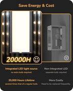 EDISHINE 47.2" LED Outdoor Wall Light, Modern Black Linear Wall Sconce - Image 3