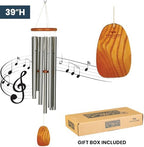Woodstock Wind Chimes for Outside, Garden Decor, Outdoor Decor for Your Patio and Front Porch (39") Woodstock Gregorian Chimes Tenor Silver Inspirational and Memorial Wind Chime Christmas Gifts (GTS) - Image 3