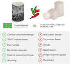 Halloween Flameless Candles 4Pcs Battery Operated LED Candles with Timer Remote Spider Web Plastic Pillar Lights for Home Trick or Treat Party Decorations - Image 3