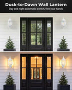 VIANIS Large White Porch Lights Outdoor Dusk to Dawn, Anti-Rust, Waterproof - Image 2